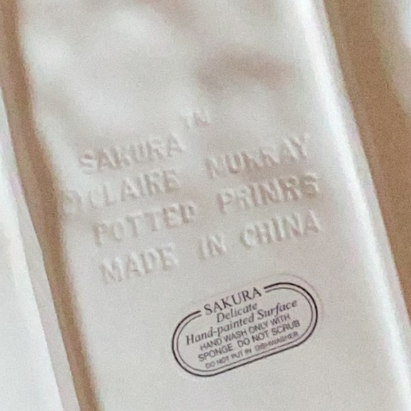 SAKURA Claire Murray Potted Primrose Cookie Tray, New in Box - Picture 6 of 9